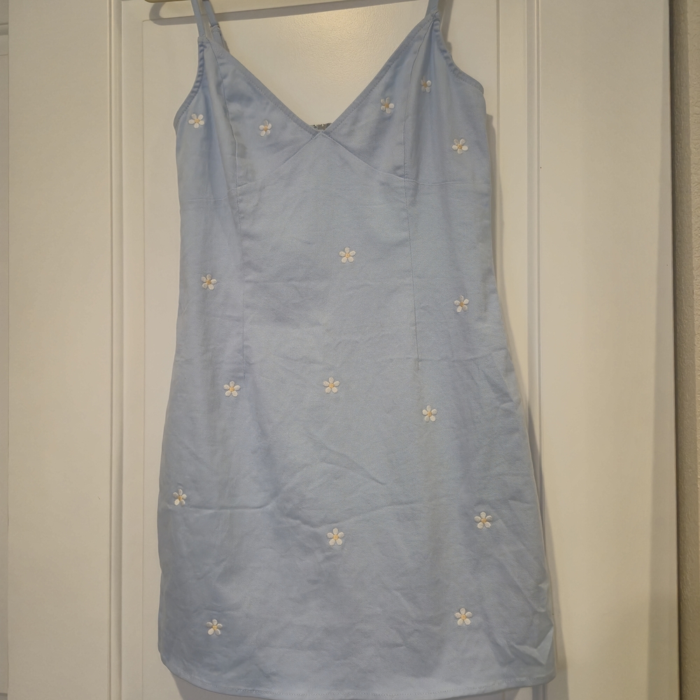 Blue Blush Light Blue Floral Mini Dress